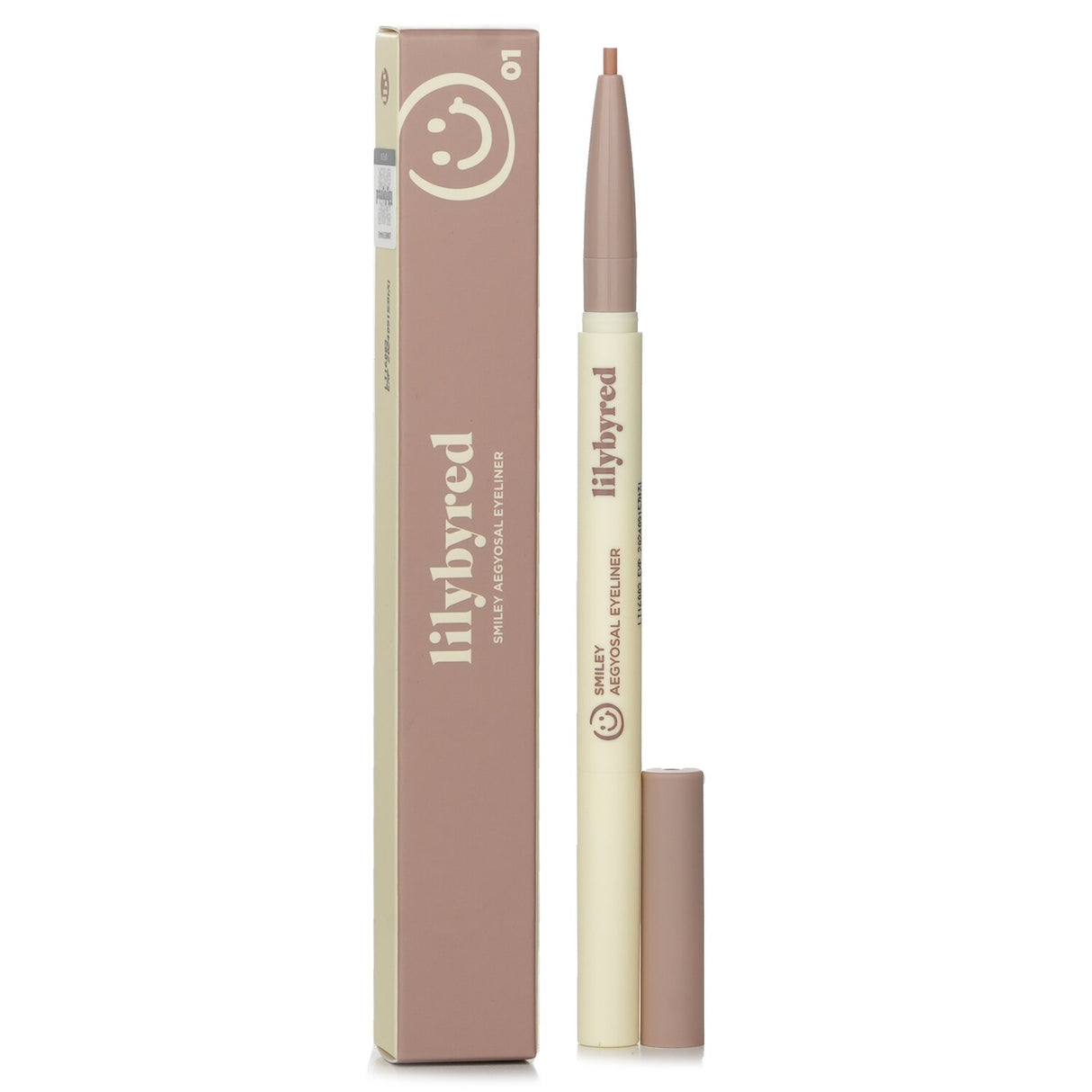 Lilybyred Smiley Aegyosal Eyeliner with dual ends for highlighting and shading, creating a charming aegyo sal effect effortlessly.