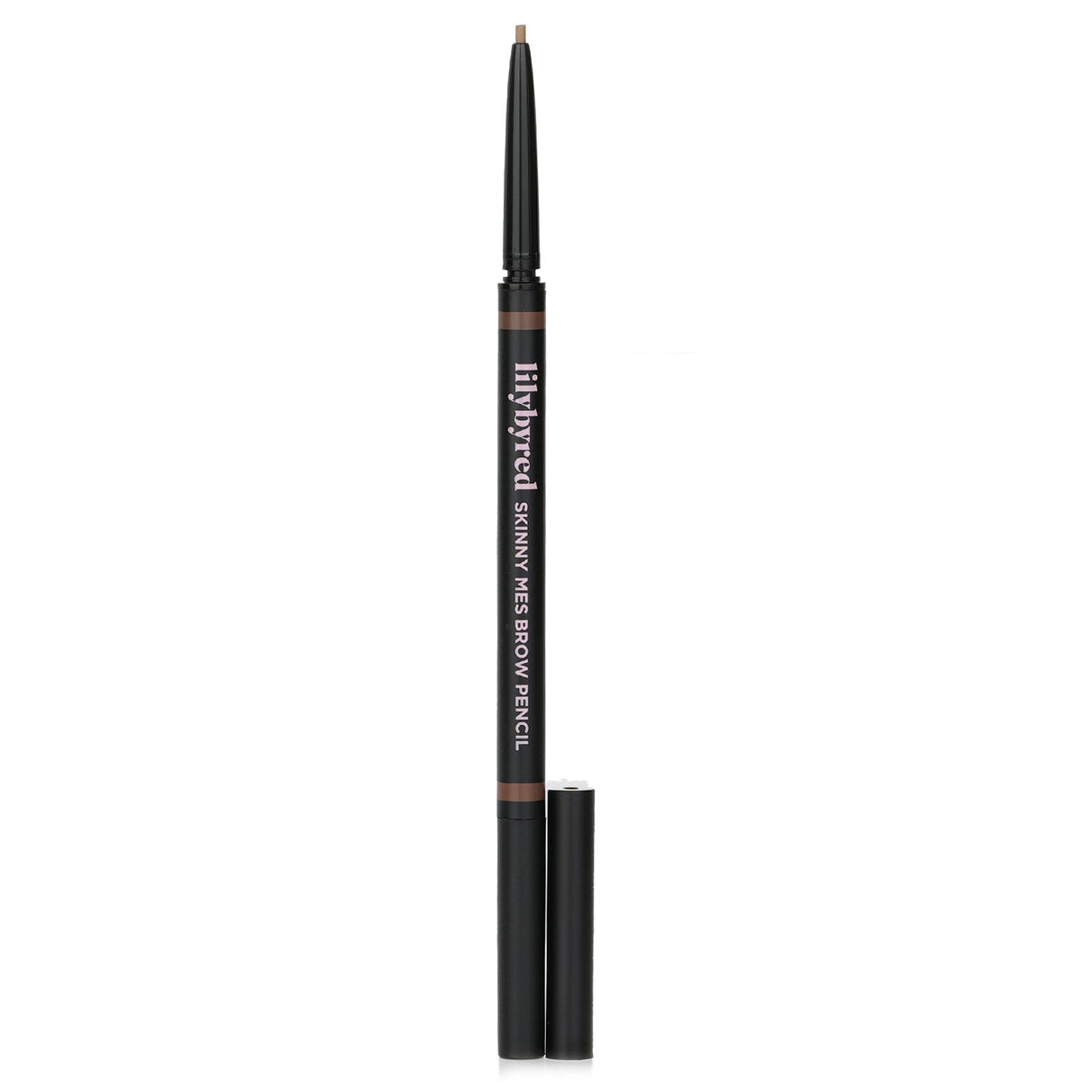 Lilybyred Skinny Mes Brow Pencil #02 with ultra-fine tip for precise application and a dual-ended design for effortless brows.