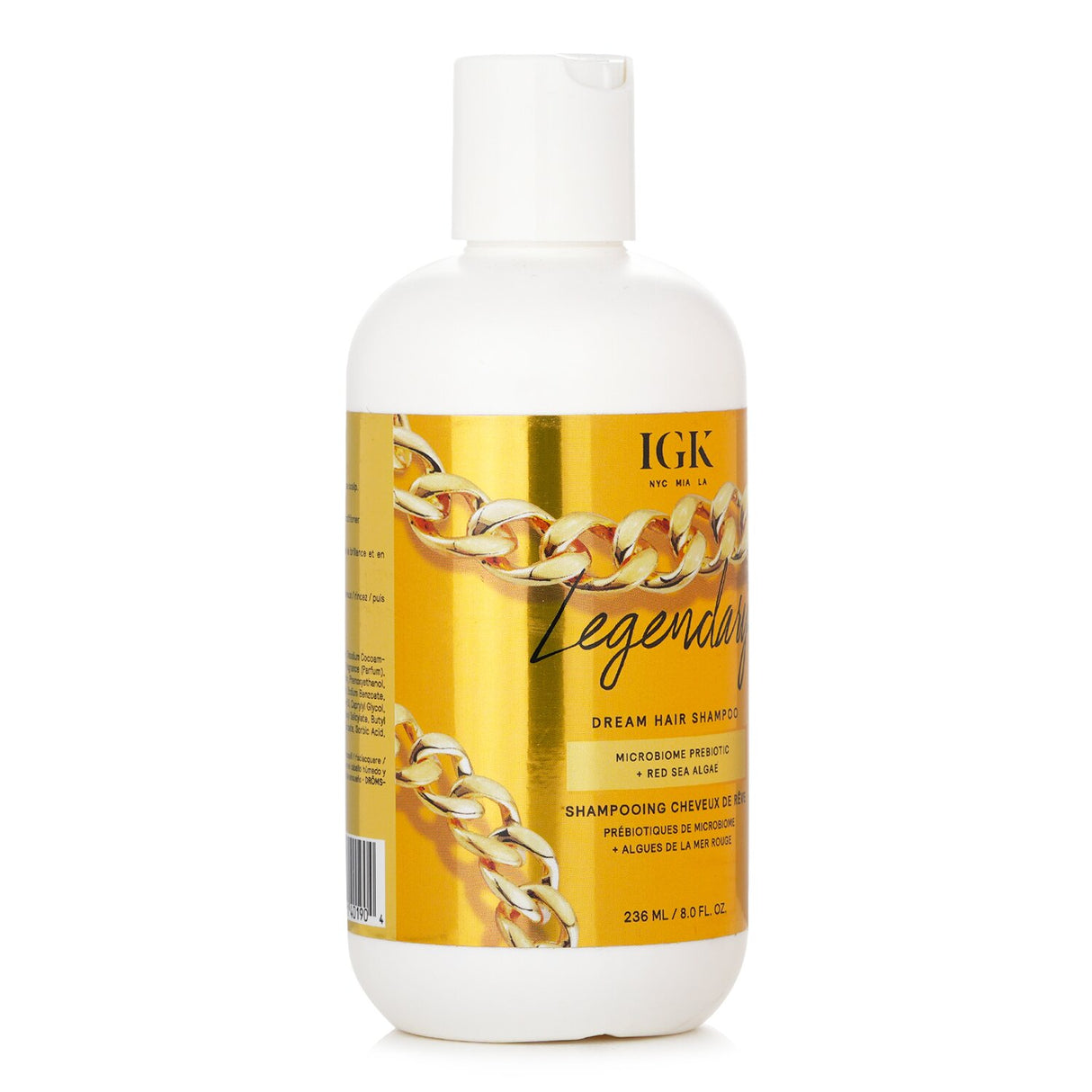 IGK Legendary Dream Hair Shampoo in 236ml, a vegan, multi-benefit formula for vibrant, hydrated, and manageable hair.