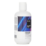 Purple toning conditioner enhances blonde hair, neutralizes brassiness, and provides hydration for vibrant, shiny locks.