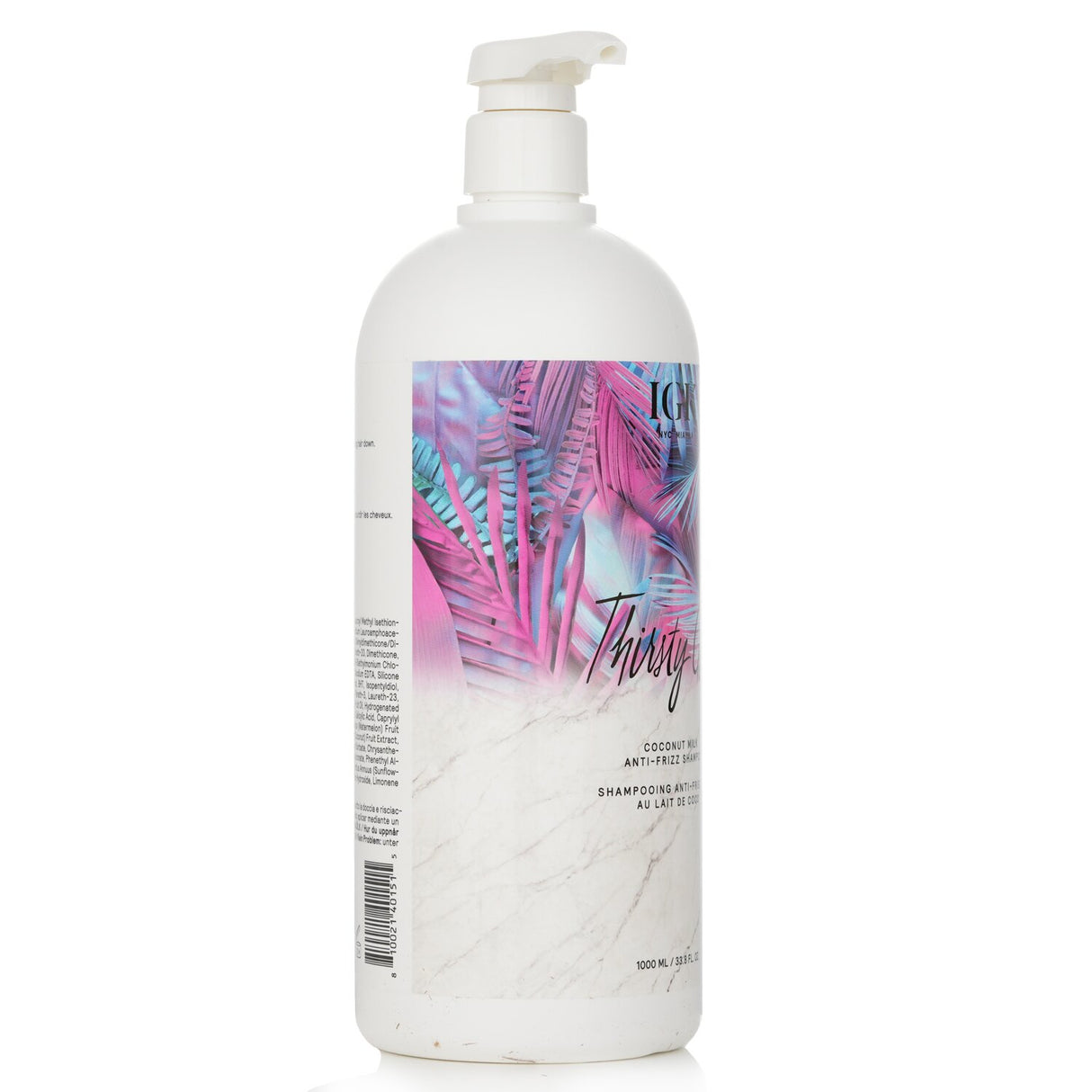 Luxurious anti-frizz shampoo with coconut milk and hyaluronic acid for hydrated, smooth, and manageable hair.