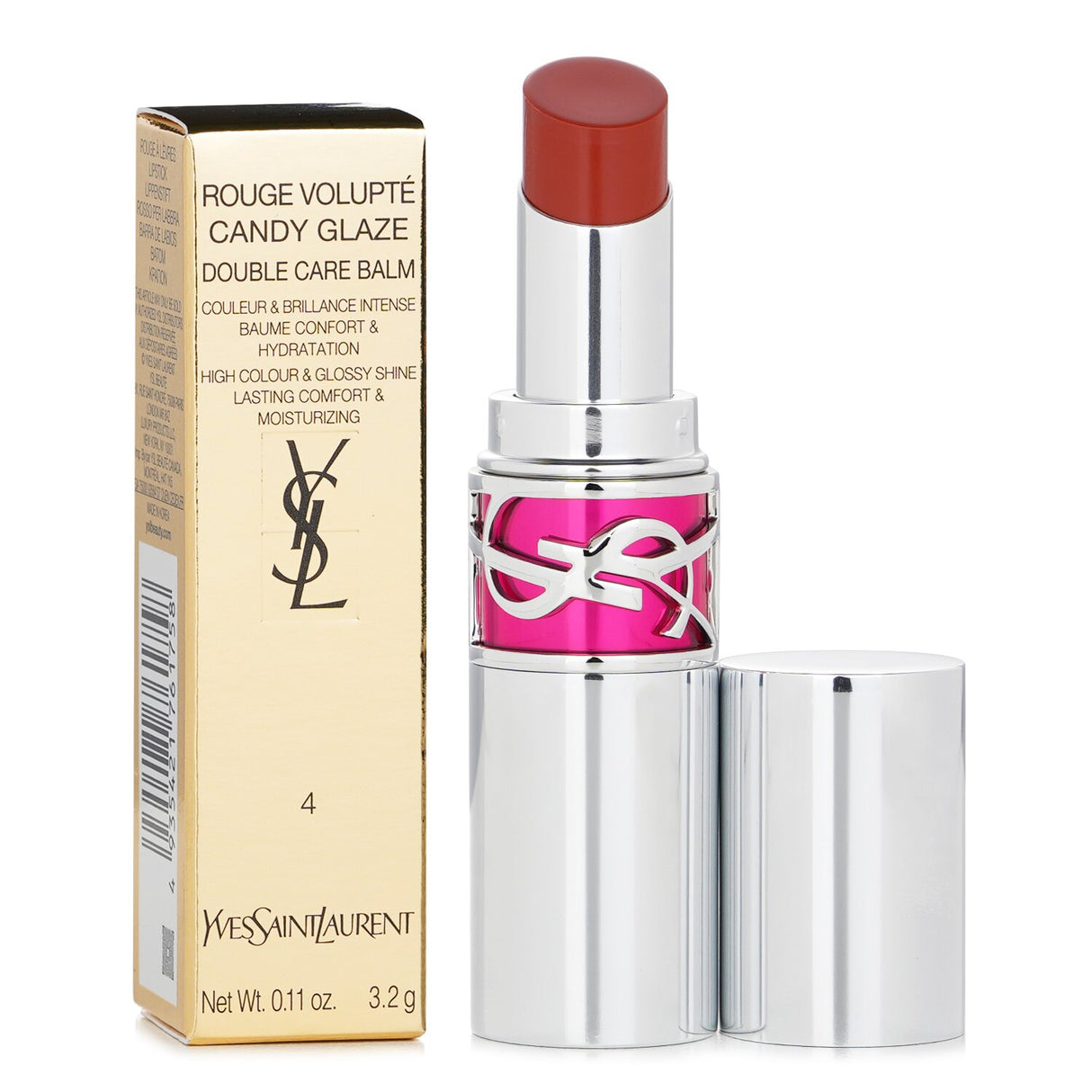 Yves Saint Laurent - Rouge Volupte Candy Glaze Double Care Balm - # 4 Nude Pleas