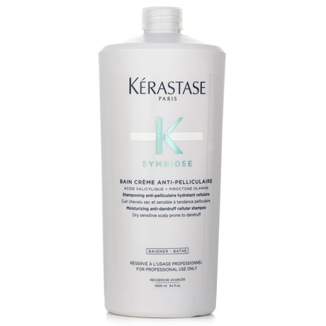 White creamy hair treatment to exfoliate dandruff, soothe sensitive scalp, and provide deep hydration for healthy hair.