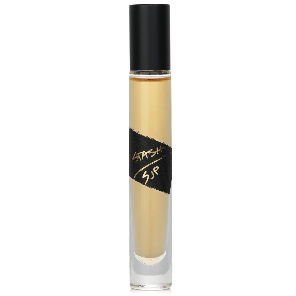 Sarah Jessica Parker Stash rollerball perfume in a stylish cylindrical bottle, featuring rich woody and aromatic notes.