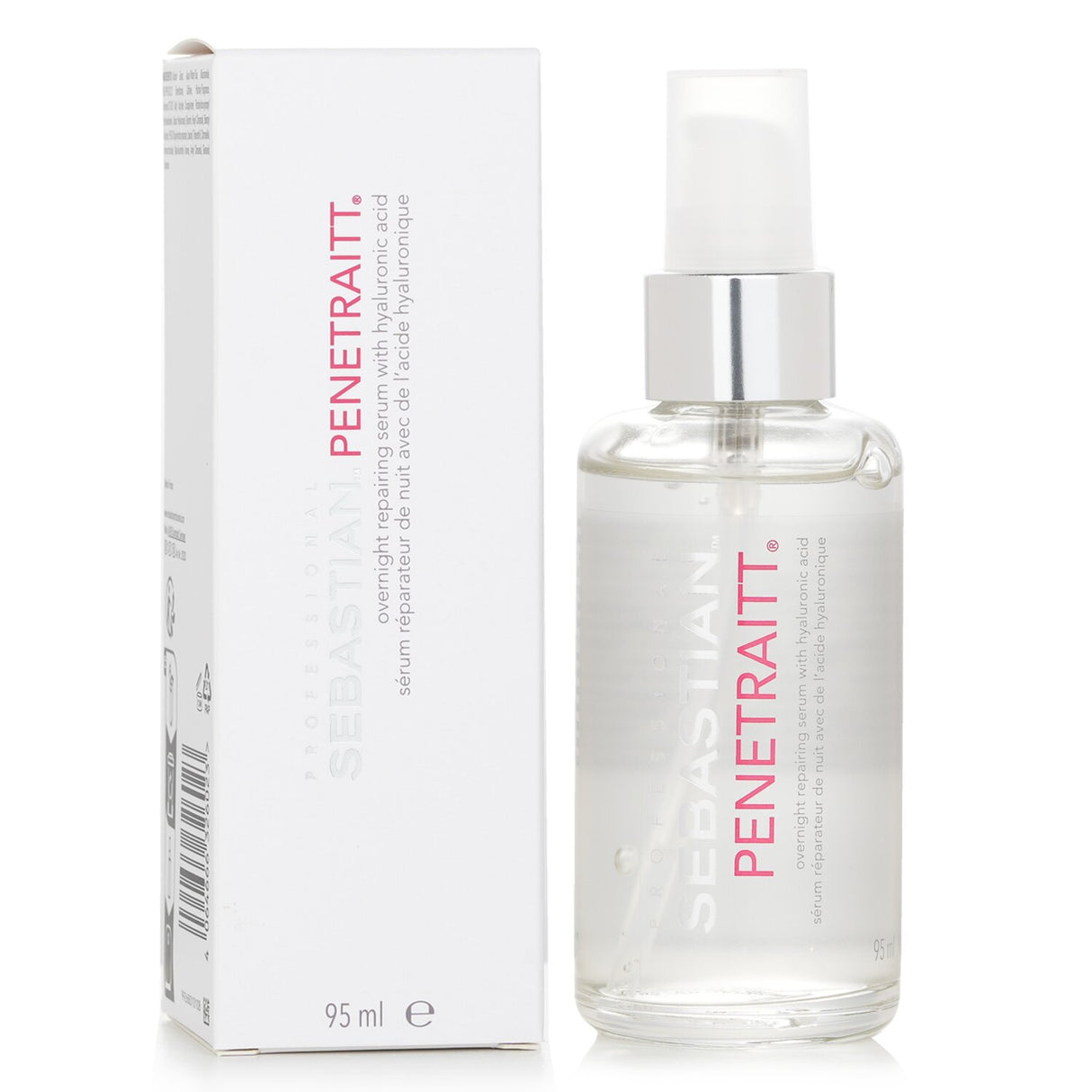 Overnight hair serum with hyaluronic acid for deep repair, hydration, and smoothness; ideal for dry, damaged hair.