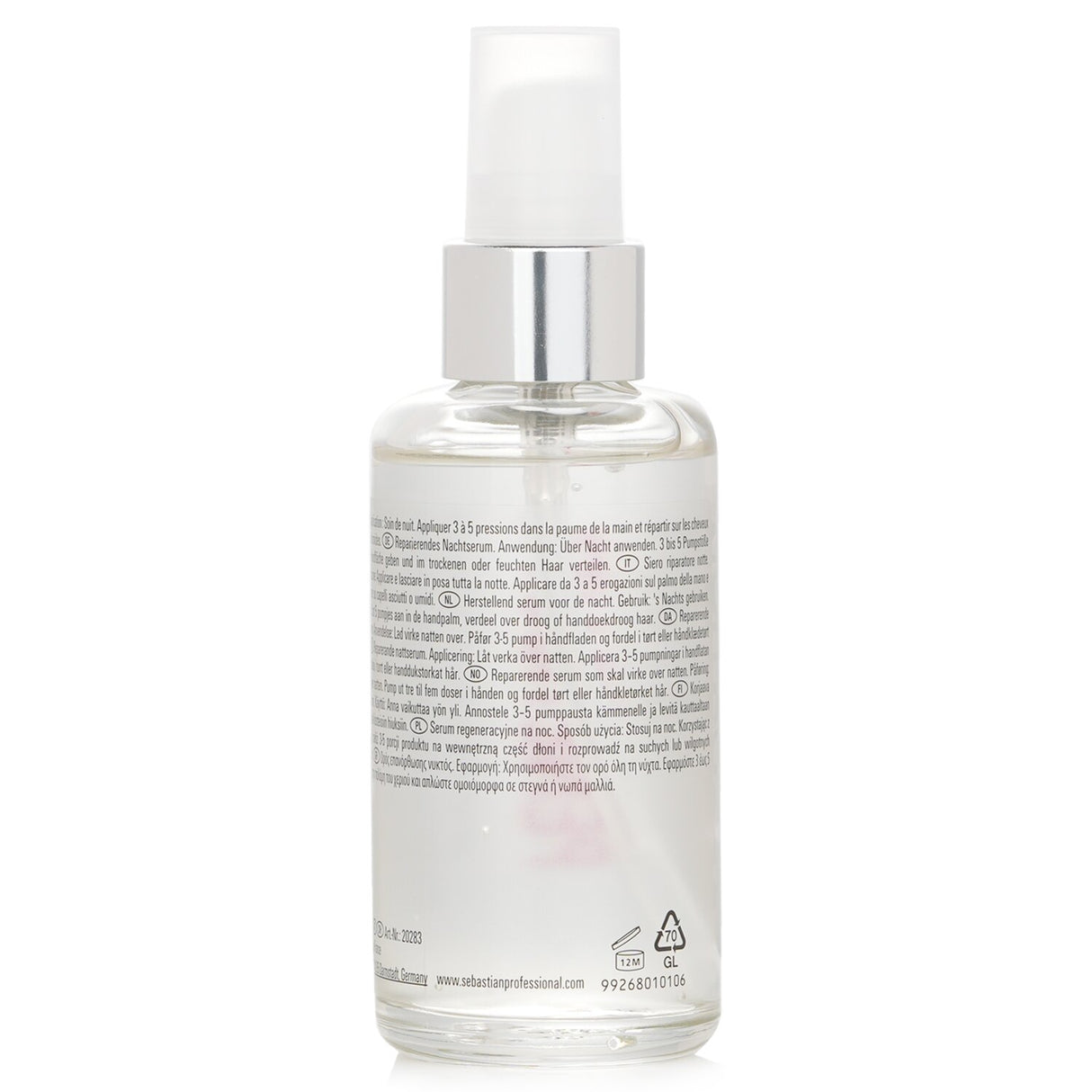 Overnight hair serum enriched with hyaluronic acid for deep repair, hydration, and smooth, manageable strands.