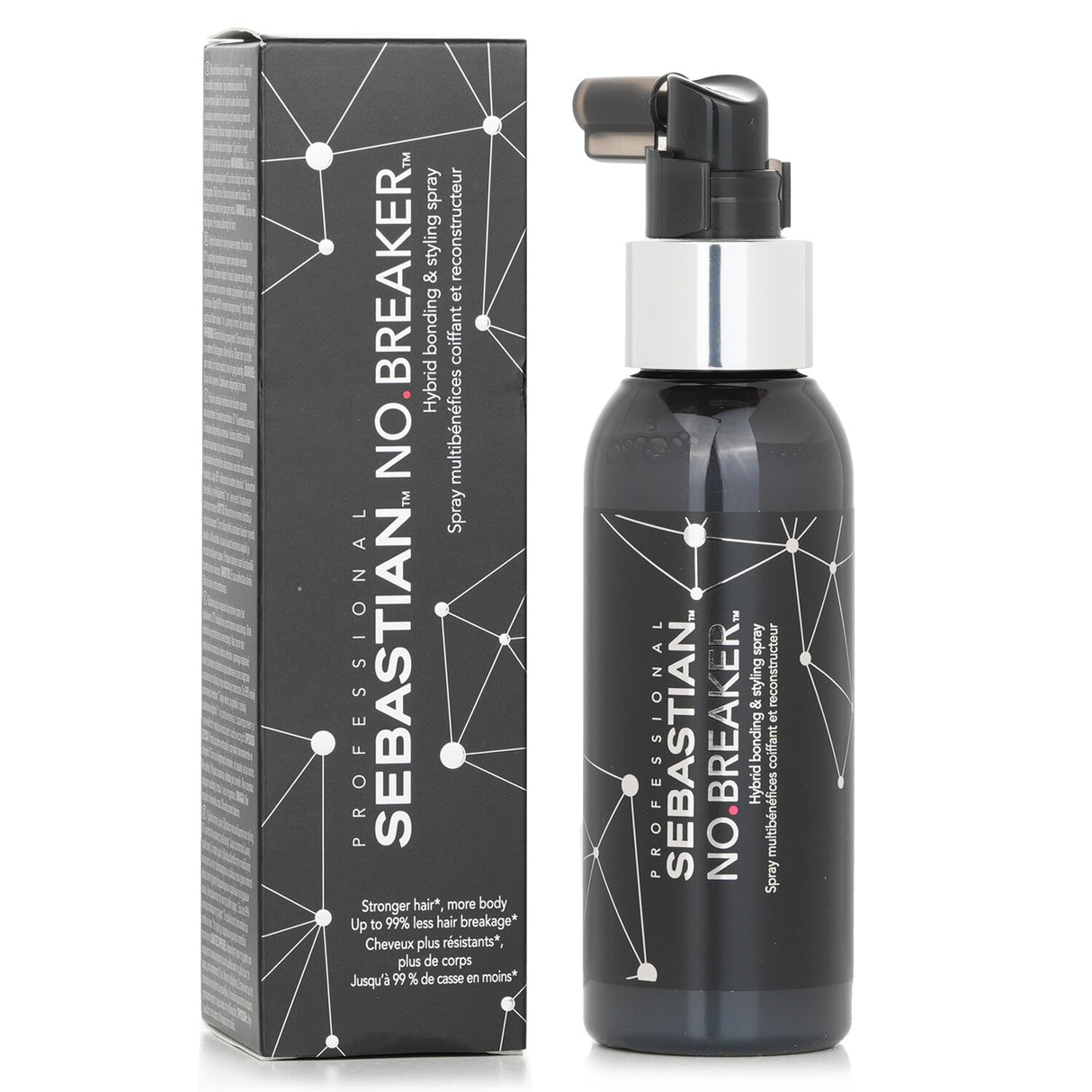 Sebastian No. Breaker Spray: 100ml leave-in lotion with apple acid for deep hair repair, volume, and shine. Perfect for all hair types.