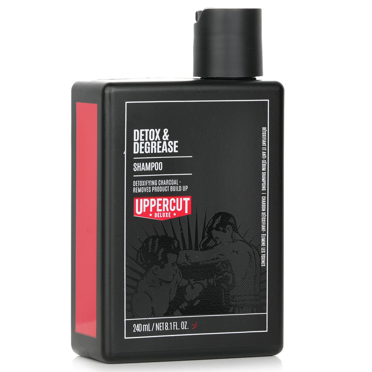 Uppercut Deluxe Detox & Degrease Shampoo 240ml, designed for men to remove product build-up and promote healthy, clean hair.