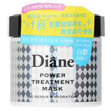 Nourishing Moist Diane Power Treatment Mask for dry, damaged hair, promoting hydration, shine, and protection from heat.