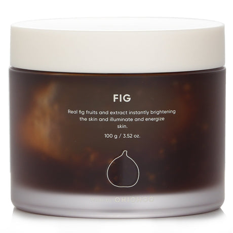 Vegan, jam-like facial mask with figs from Jeju Island, brightening skin with antioxidants and Vitamin C for a radiant complexion.