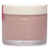 Vegan facial mask with beetroot, clay, and pumpkin for refreshed skin, reducing puffiness and enhancing complexion.