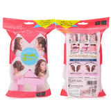 Soft pink curl shape makers for heat-free, beautiful curls overnight; ideal for all hair types and easy to use.