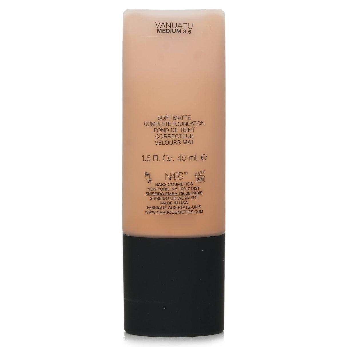 NARS Soft Matte Complete Foundation in #Vanuatu provides full coverage with a vegan, oil-free, soft matte finish for all-day wear.