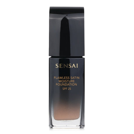 Kanebo Sensai Flawless Satin Moisture Foundation SPF 25 in Sand Beige, showcasing creamy texture and radiant finish for flawless skin.