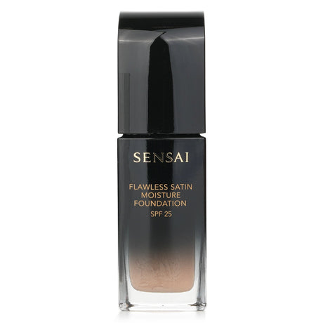 Kanebo Sensai Flawless Satin Moisture Foundation SPF 25 in Ochre Beige, offering a creamy texture and a radiant, flawless finish.