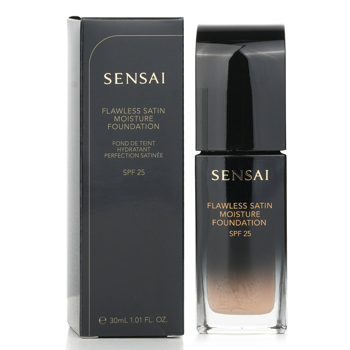 Kanebo Sensai Flawless Satin Moisture Foundation SPF 25 in Neutral Beige, delivering a silky, hydrating finish with sun protection.