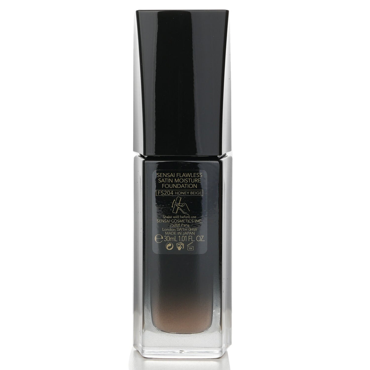 Kanebo Sensai Flawless Satin Moisture Foundation in Honey Beige, 30ml, offers a creamy, hydrating formula with SPF 25 for a radiant finish.