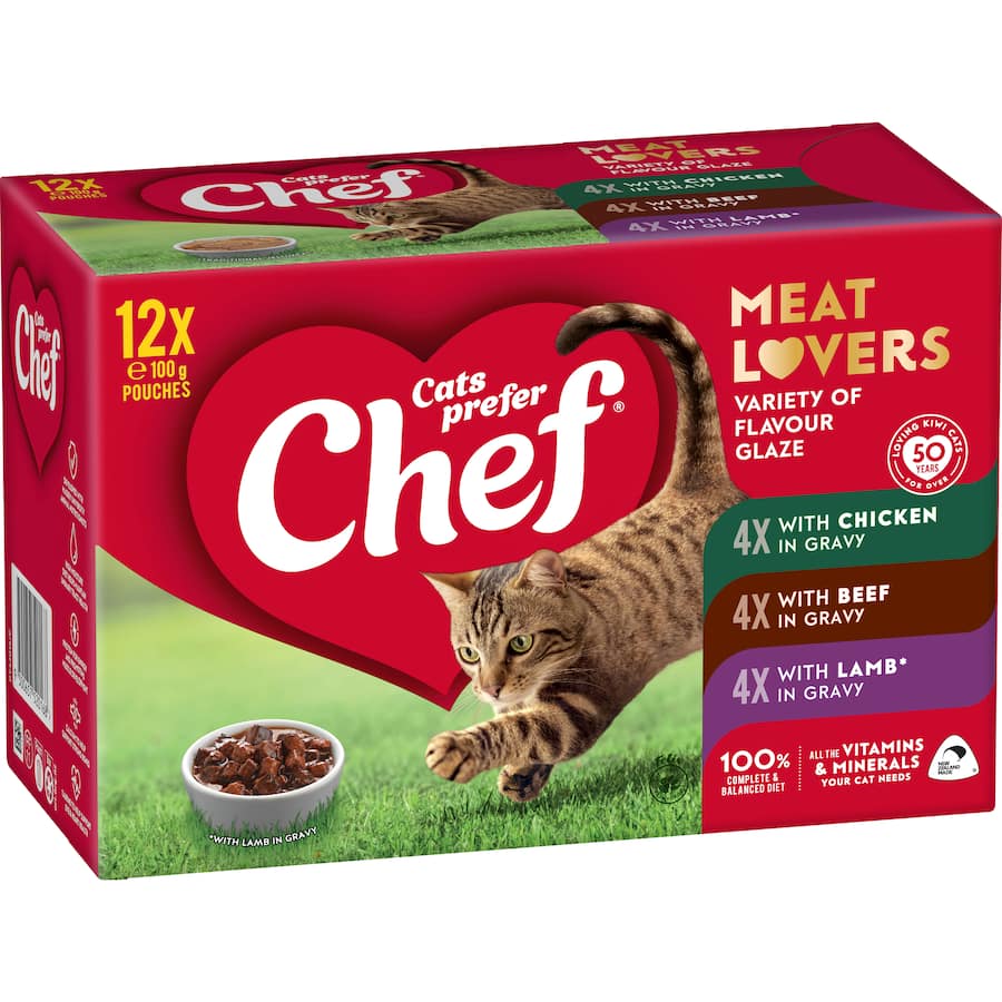 Chef Classic Wet Cat Food Meatlovers Mixed Selection