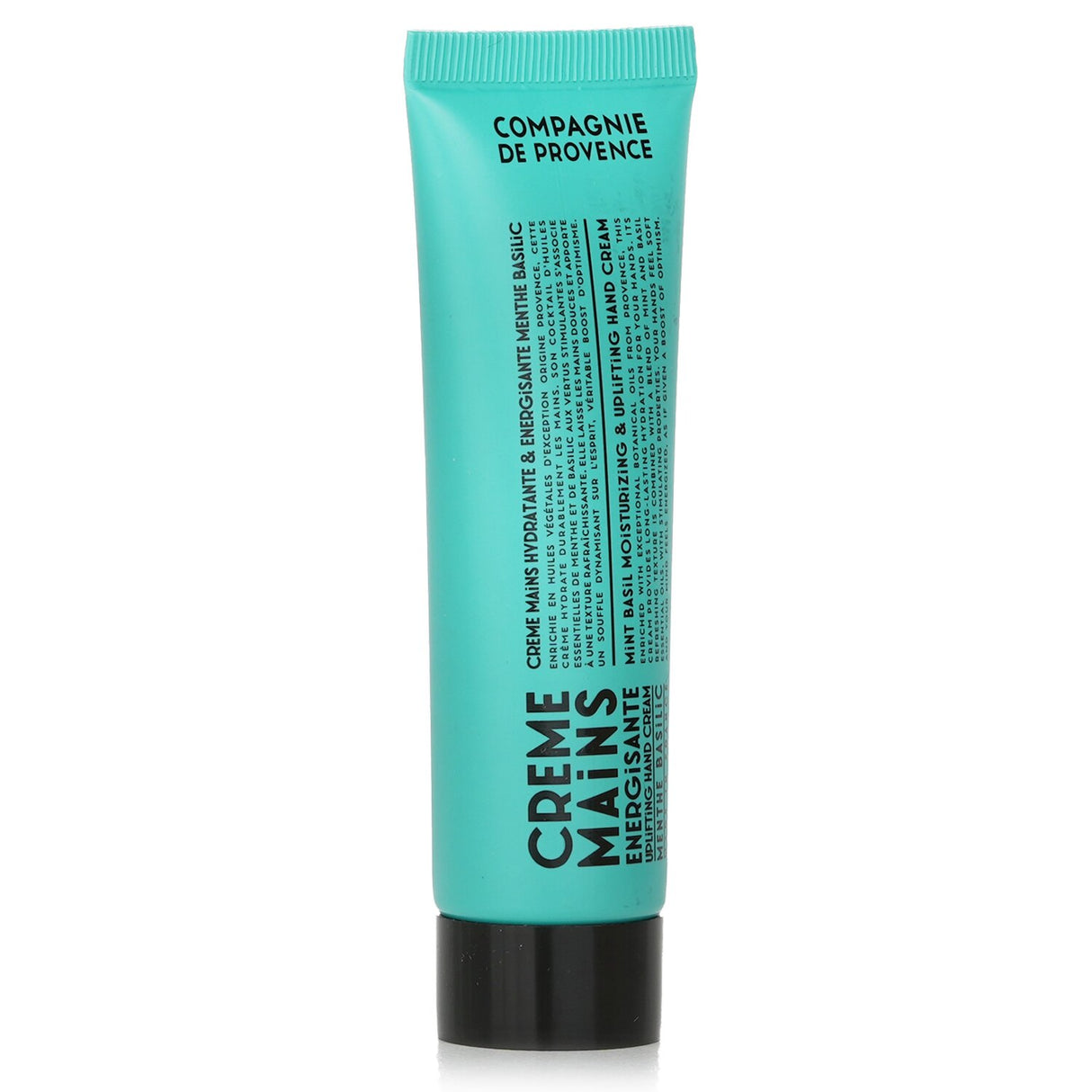 Refreshing hand cream with mint and basil oils for deep hydration and uplifting fragrance in a non-greasy formula.