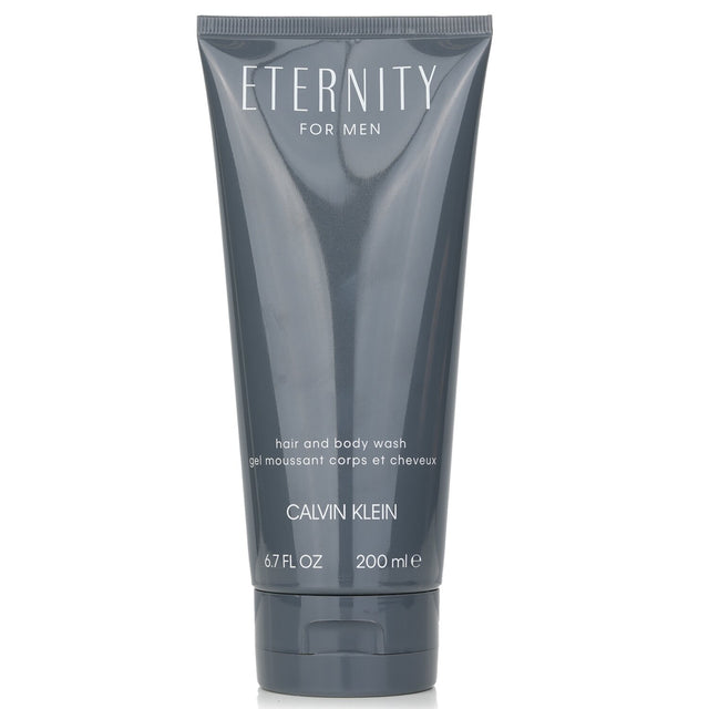 Calvin Klein Eternity For Men Hair and Body Wash in 200ml, a nourishing cleanser with a refreshing scent for body and hair.