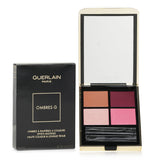 Guerlain Ombres G Eyeshadow Quad in #530 Majestic Rose featuring 4 blendable shades in satin, matte, metallic, and pearl finishes.