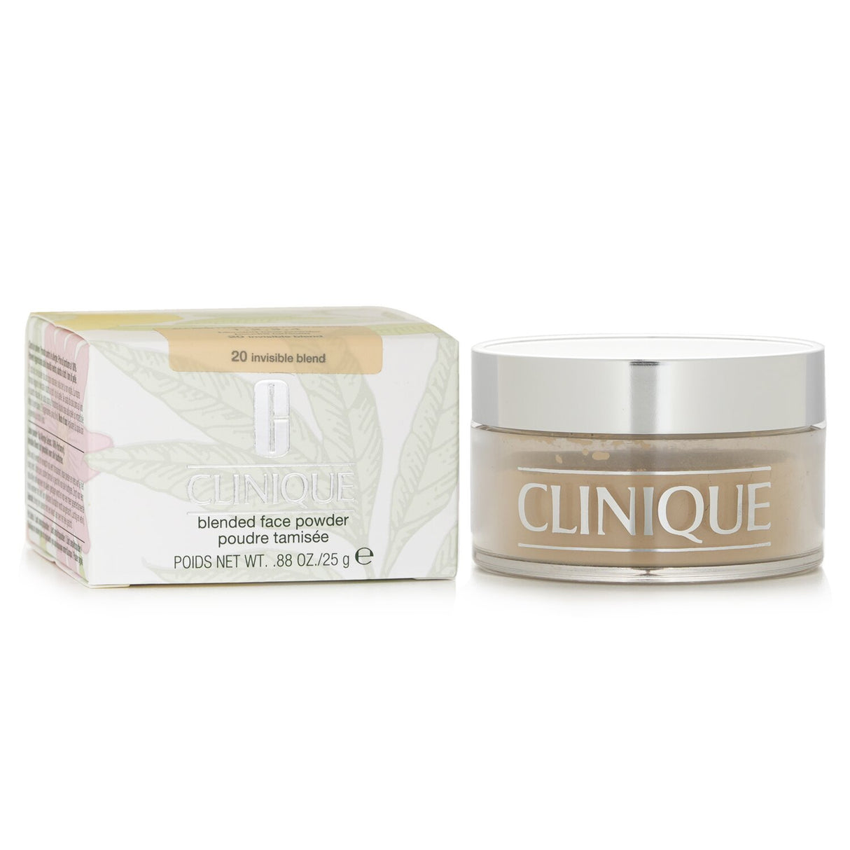 Clinique Blended Face Powder in #20 Invisible Blend offers a lightweight, silky finish for a flawless, shine-free complexion.