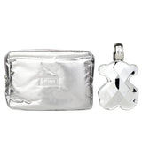 Elegant Tous Love Me The Silver Parfum 90ml with stylish bag; floral and fruity notes for modern women. Perfect gift.