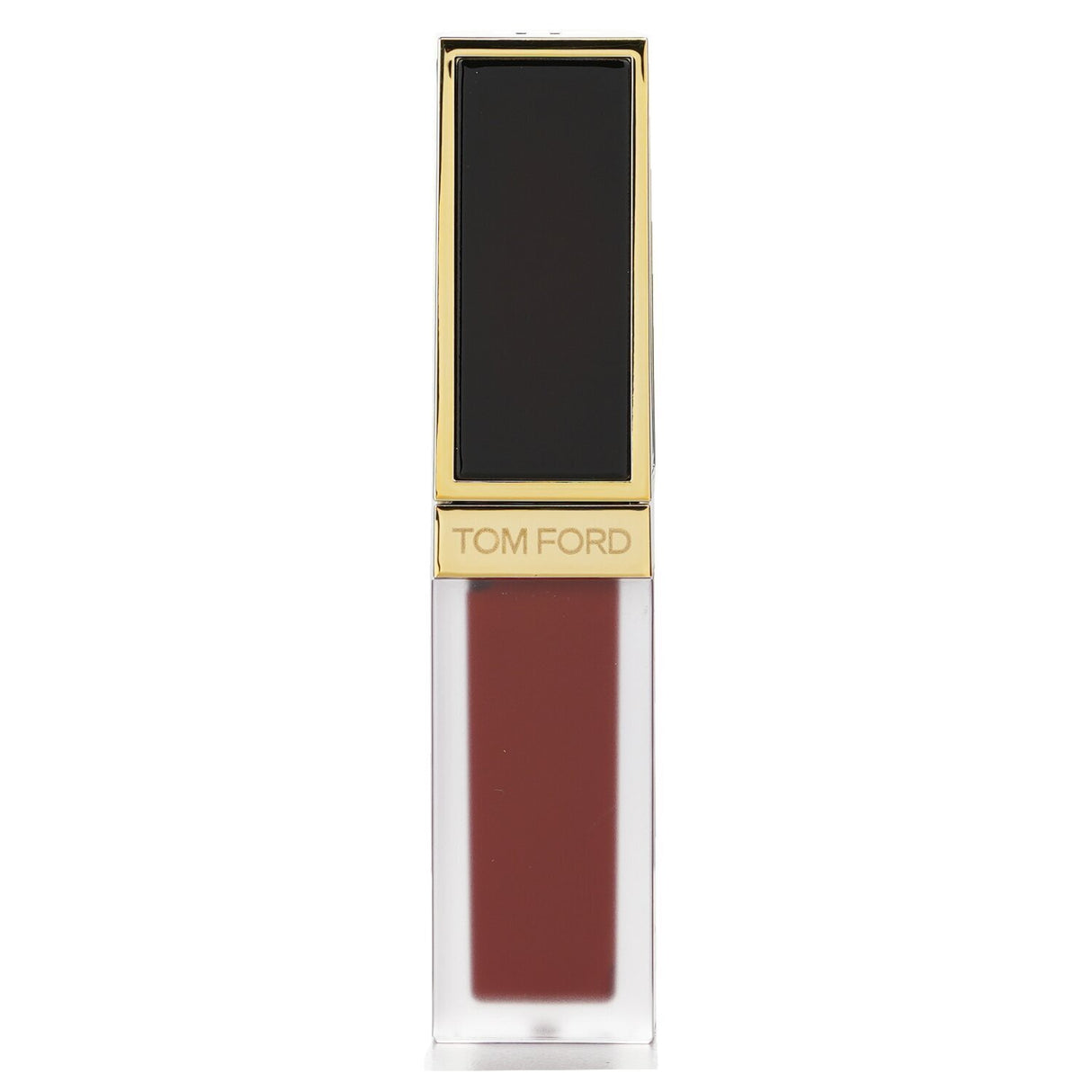 Tom Ford Liquid Lip Luxe Matte in #123 Devoted, a hydrating soft matte lip gloss with vibrant, long-lasting color.