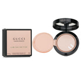 Gucci Cushion De Beaute Foundation SPF 22 in shade #03, a vegan, hydrating foundation in a chic pink compact with a lion design.