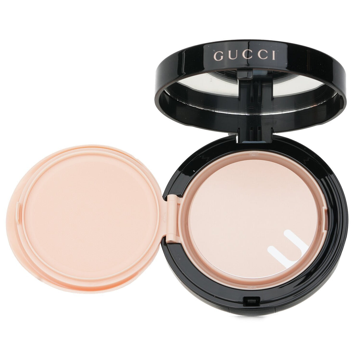 Gucci Cushion De Beaute Foundation SPF 22 in shade #03, housed in a chic pink compact with a lion design for radiant, buildable coverage.