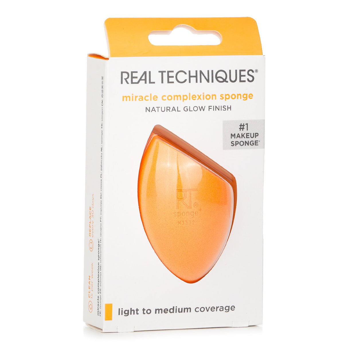 Real Techniques Miracle Complexion Sponge for flawless makeup application, featuring a 3-point design for seamless blending.