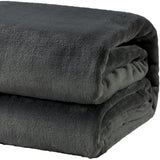 Renee Taylor Heavy Weight Acrylic Mink Blanket Charcoal