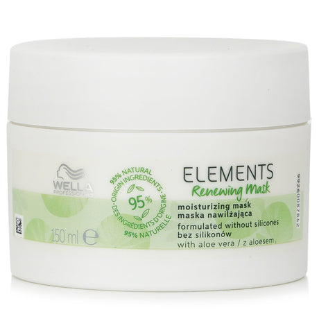 Wella Elements Renewing Mask in 150ml, a restorative treatment for softer, shinier hair, free from sulfates and parabens.