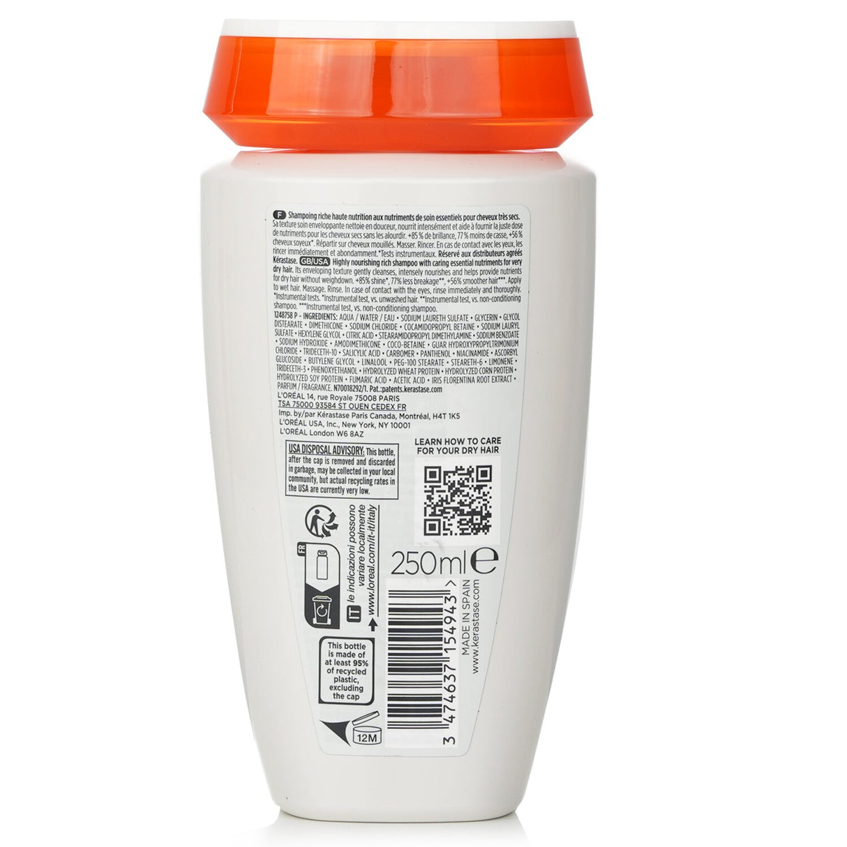 Kerastase Nutritive Bain Satin Riche High Nutrition Rich Shampoo With Essential