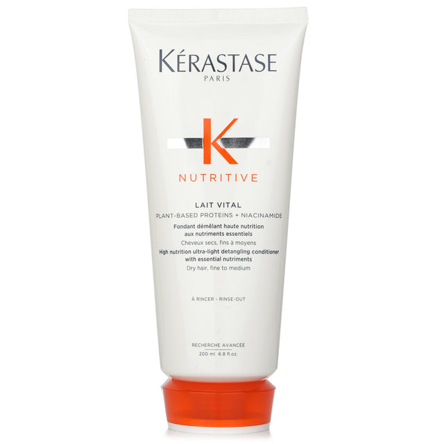 Ultra-light detangling conditioner for dry, fine to medium hair, enriched with abyssine for strength and shine.