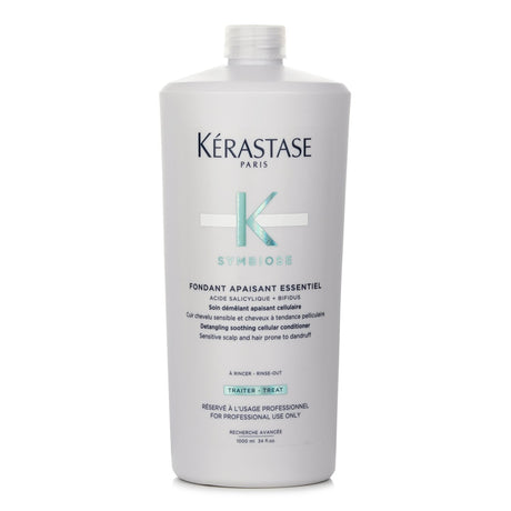 Kerastase Symbiose Conditioner 1000ml for soothing, hydrating sensitive scalps, reduces dandruff with salicylic acid & Bifidus.