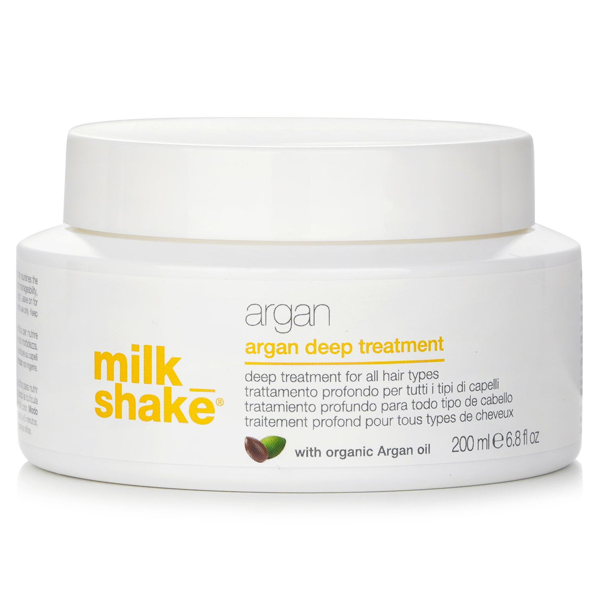 Milk_shake Argan Deep Treatment 200ml, enriched with argan oil and wheat proteins for frizz-free, shiny, and manageable hair.