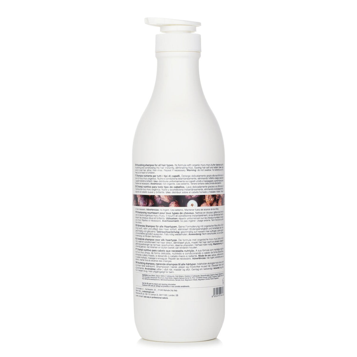 Milk_shake Integrity Nourishing Shampoo 1000ml: sulfate-free, enriched with muru muru butter, restores shine and softness.