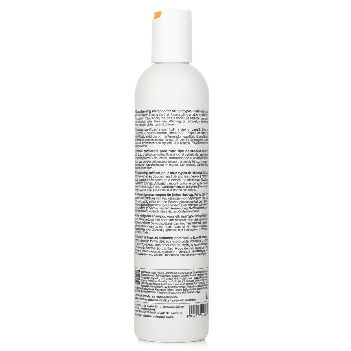 Deep cleansing shampoo in a 300ml bottle, perfect for removing residue and maintaining hair's moisture balance.