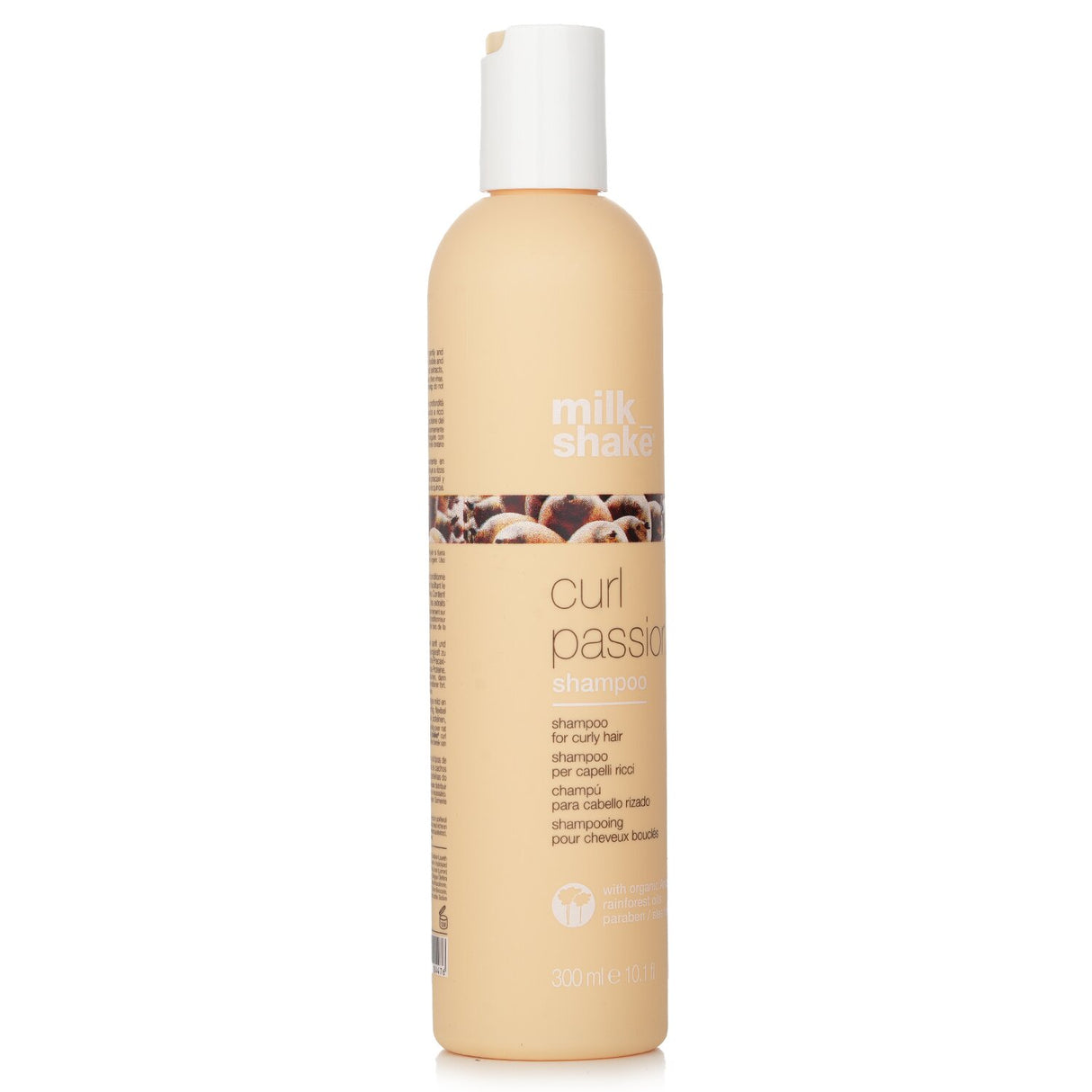 Curl Passion Shampoo by milk_shake in a 300ml bottle, designed to nourish and define curly hair while promoting shine and manageability.