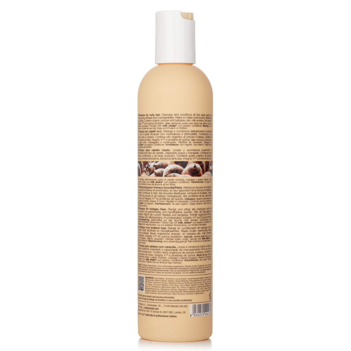 Milk_shake Curl Passion Shampoo bottle, 300ml, designed for nourishing and defining curly hair with natural ingredients.