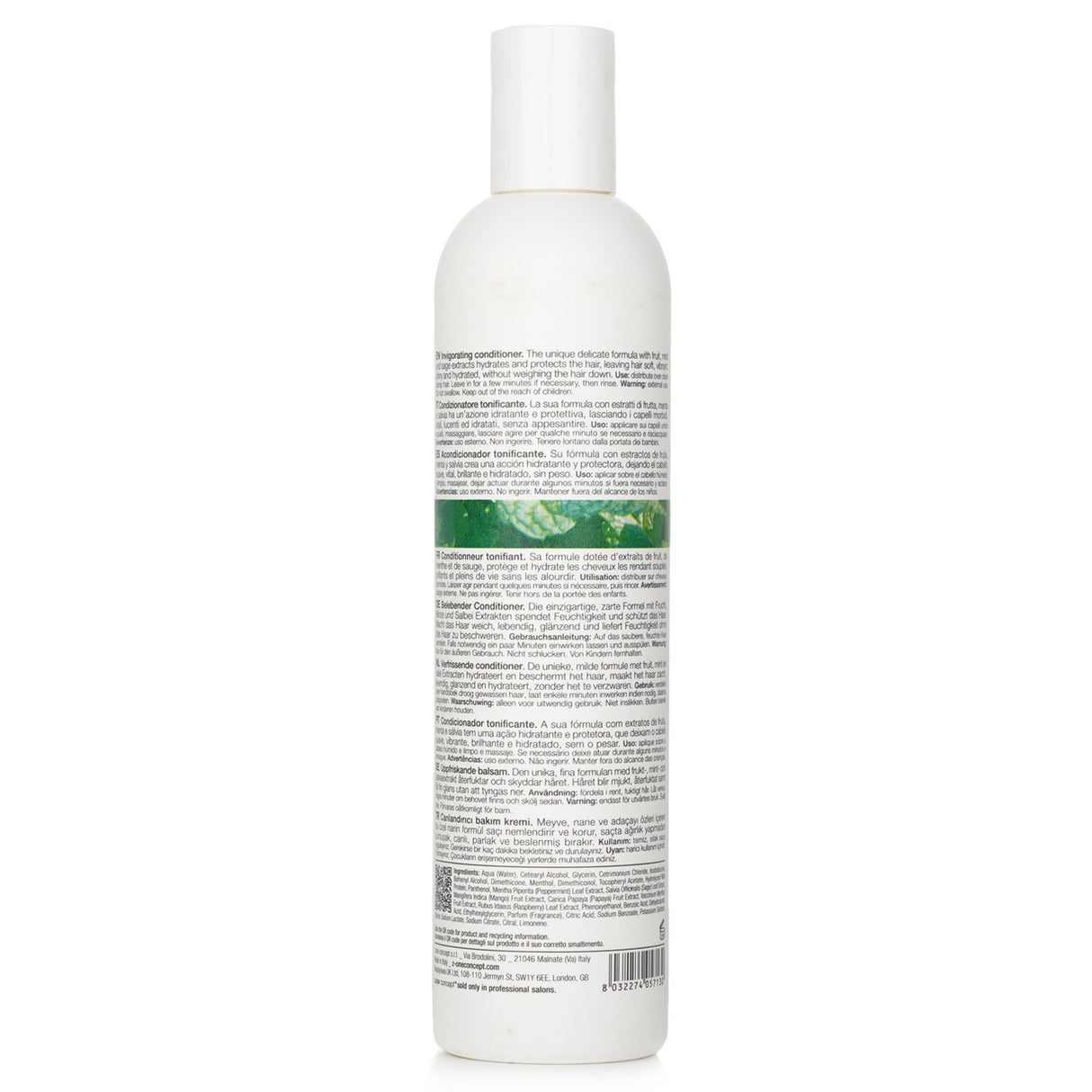 Milk_shake Sensorial Mint Conditioner in a 300ml bottle, featuring organic mint extract for vibrant, hydrated hair and scalp.