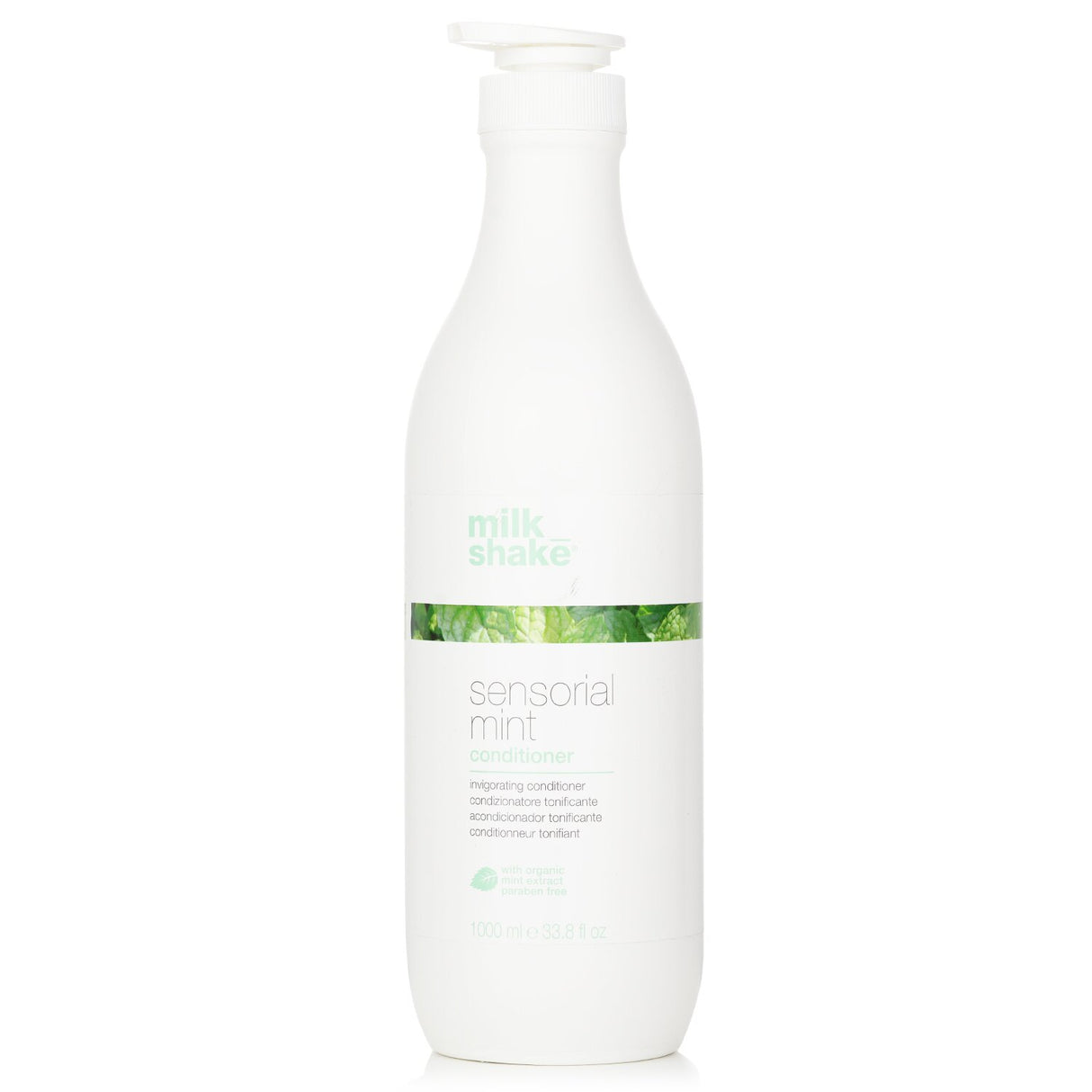 Milk_shake Sensorial Mint Conditioner 1000ml, invigorating formula with organic mint, hydrates and refreshes hair and scalp.