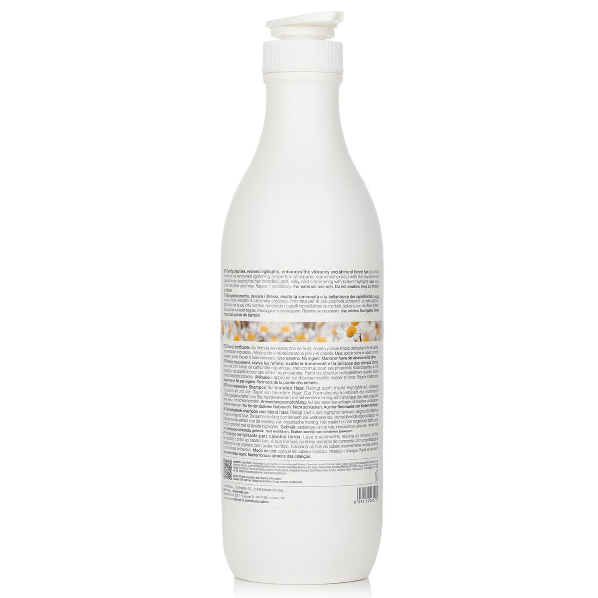 Gentle shampoo for blonde hair, enriched with camomile, honey, and fruit extracts to enhance shine and softness.