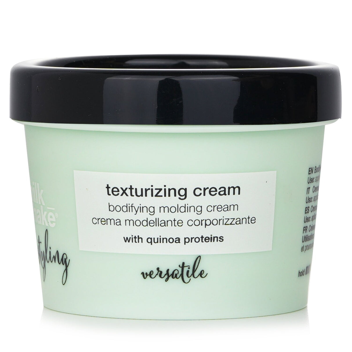 Texturizing cream in a 100ml tube, enhances hair's body, shine, and control with quinoa and fruit extracts for fine hair.