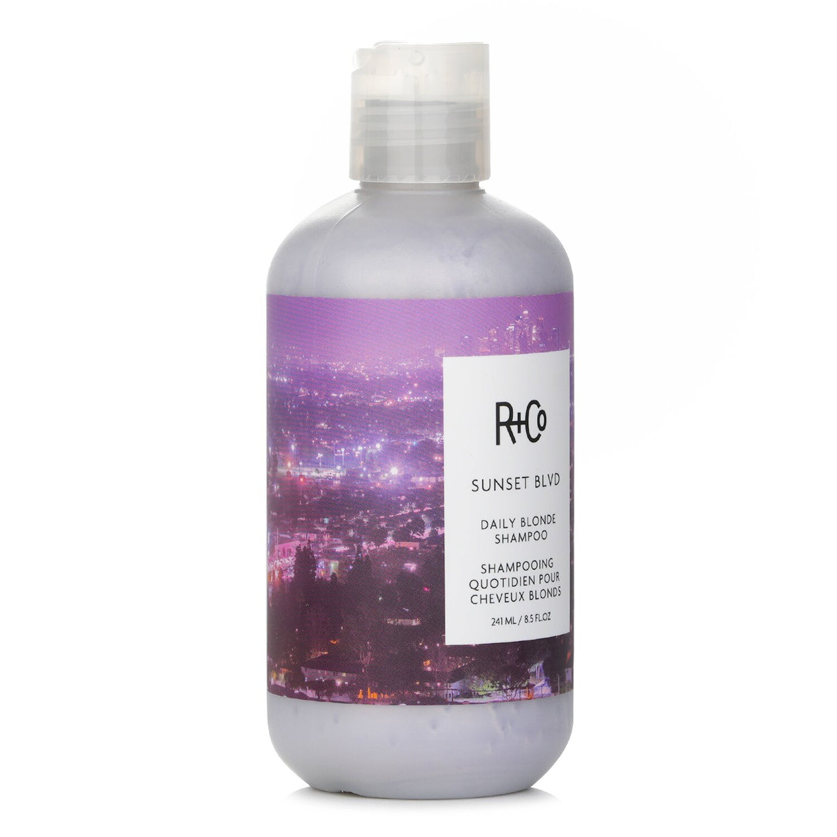 R+Co Sunset Blvd Daily Blonde Shampoo, 241ml, brightens blonde hair, removes impurities without stripping oils, vegan & cruelty-free.