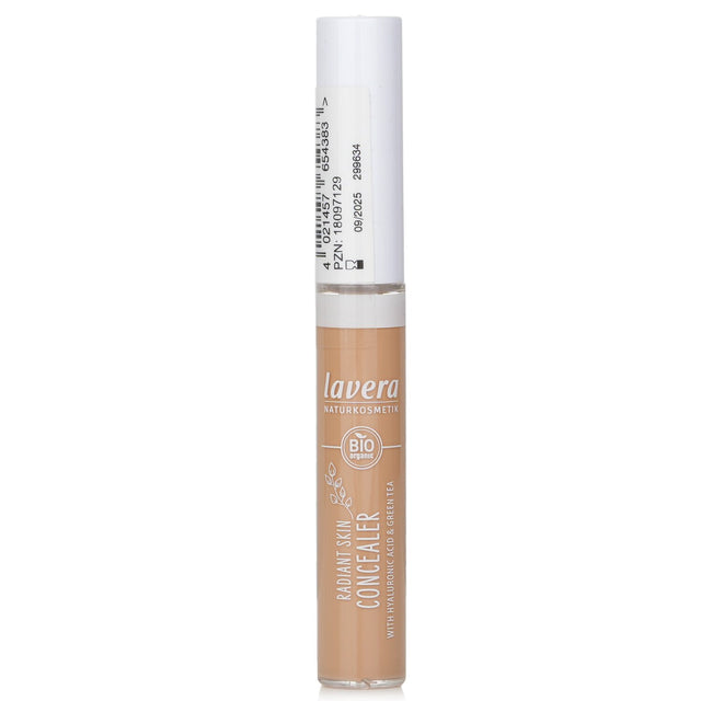 Lavera Radiant Skin Concealer #04 Tanned, a creamy concealer for blemishes, dark circles, and a flawless, radiant finish.