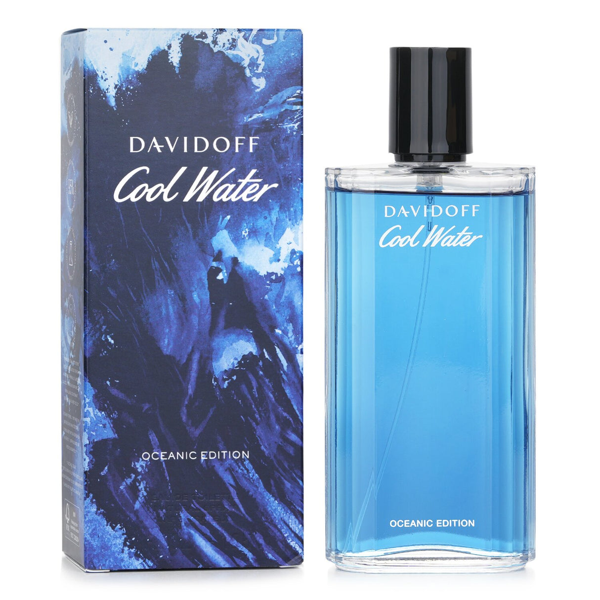 Davidoff Cool Water Oceanic Edition 125ml, an invigorating aquatic fragrance for men, blending fresh water, vetiver, and driftwood.