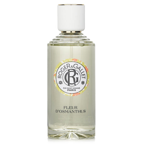 Roger & Gallet Fleur D'Osmanthus 100ml fragrant water in a sleek bottle, offering a floral osmanthus scent for daily freshness.