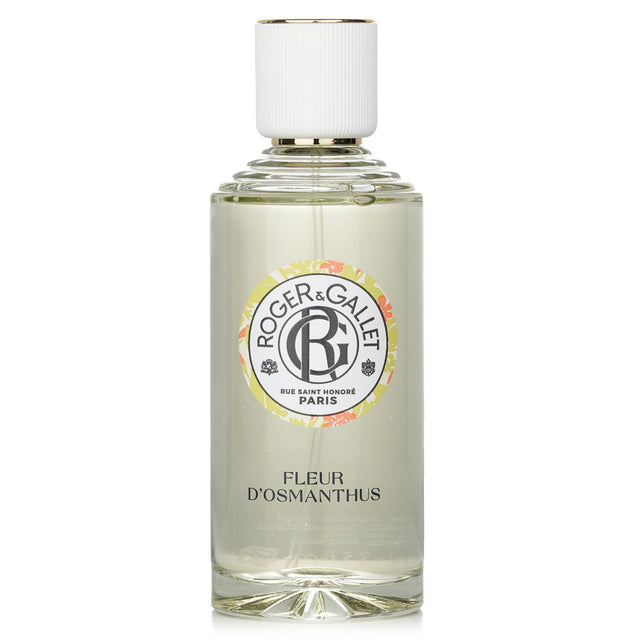 Roger & Gallet Fleur D'Osmanthus 100ml fragrant water in a sleek bottle, offering a floral osmanthus scent for daily freshness.